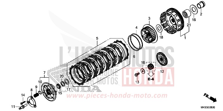 KUPPLUNG (CRF1100A/A2/A4/AL/AL2/AL4) von Africa Twin Mechanik MAT BALLISTIC BLACK METALLIC (NHA86) von 2020